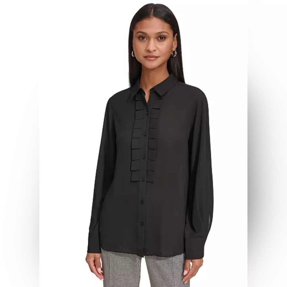 Karl Lagerfeld Ruffle Front Blouse